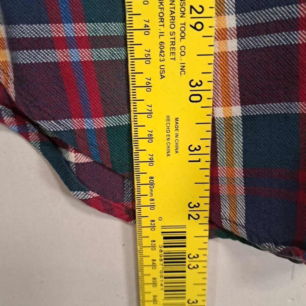 Brooks Brothers Makers L Cotton Plaid Flannel Button Down Shirt Made in USA - Picture 6 of 7